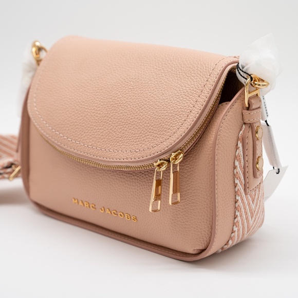 Marc Jacobs Groove 2.0 Webbing Mini Messenger Bag Rose Pink Leather - Picture 4 of 12